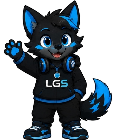 Zuki, the Last Game Studio mascot, waving hello